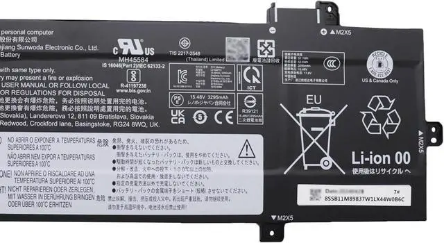 Alt view image 4 of 6 - L21D4P72 Laptop Battery 52.5Wh 3400mAh 15.44V Compatible with Lenovo ThinkPad P16s Gen 1 Gen 2 / T16 Gen 1 Gen 2 / L13 Gen 5 Series L21M4P73 L21L4P72 L21M4P74 L21C4P72 L21D4P73 L21M4P74
