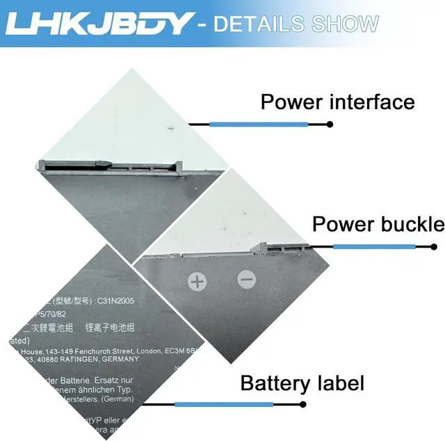 Alt view image 3 of 7 - C31N2005 Laptop Battery Compatible with ASUS Chromebook CX3 CX3400FMA Chromebook CX9 CX9400CEA Expert Book B5 OLED B5602CVA 50Wh 4335mAh 11.55V