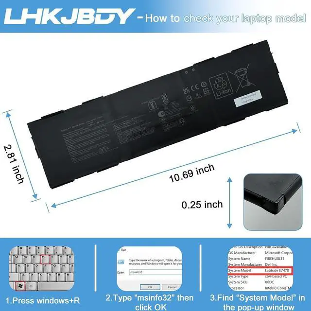Alt view image 6 of 7 - C31N2005 Laptop Battery Compatible with ASUS Chromebook CX3 CX3400FMA Chromebook CX9 CX9400CEA Expert Book B5 OLED B5602CVA 50Wh 4335mAh 11.55V