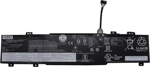 Main image of L24B3PF0 Laptop Battery 57.5Wh 5085mAh Replacement for Lenovo LOQ 15IAX9E 83LK Series SB11Q32530 5B11Q32531 L24D3PF0 SB11Q32533 5B11Q32534 L24M3PF0 SB11Q32532 5B11Q32535 11.31V 3-Cell
