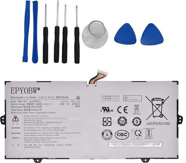 Main image of AA-PBRN4ZU Laptop Battery 69.7Wh 4530mAh 15.4V Compatible with Samsung Galaxy Book Flex 950QCG 950QCG-X01 950QCG-X03 15-NP950 13.3 NP930QCG NP930QCG-K01 Series 4ICP5/52/109