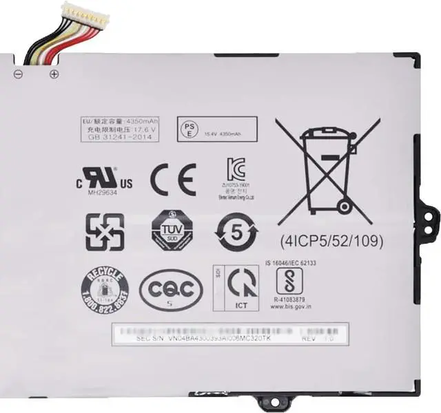 Alt view image 3 of 4 - AA-PBRN4ZU Laptop Battery 69.7Wh 4530mAh 15.4V Compatible with Samsung Galaxy Book Flex 950QCG 950QCG-X01 950QCG-X03 15-NP950 13.3 NP930QCG NP930QCG-K01 Series 4ICP5/52/109