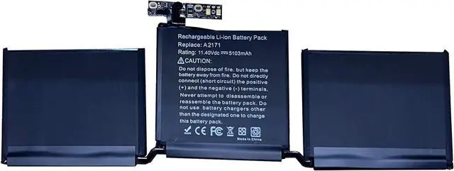 Main image of A2171 Laptop Battery 58.2Wh 4700mAh 11.4V Compatible with MacBook Pro 13-inch 2020 Touch A2159(2019) A2338 EMC 3578 I7-8557U 1.7 Touch 2019 A2159 A2159 EMC 3301 A2289 Series 616-00578