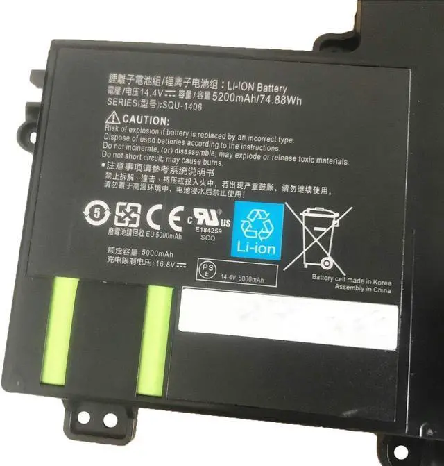 Alt view image 3 of 4 - SQU-1406 Laptop Battery Replacement for ThundeRobot 911-E1 911-T2A 911-T1 911-S2 911M 911M-M1 911M-M2 911M-M3 911M-M4 911M-M5 MSI CX-9 911-S2K 911-S2C Series (14.4V 74.88Wh)