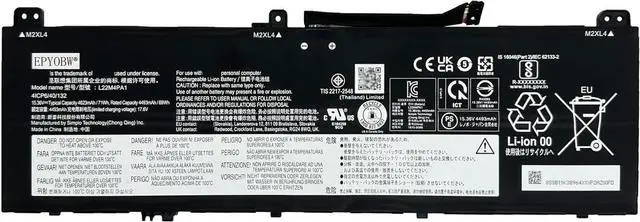 Main image of L22M4PA1 Laptop Battery 71Wh 4623mAh 15.36V Compatible with Lenovo Yoga 7 14IRL8 14ARP8 16IRL8 16ARP8 2-in-1 14IML9 14AHP9 16IML9 16AHP9 Series SB11K38964 5B11K38966 L22C4PA1 L22D4PA1