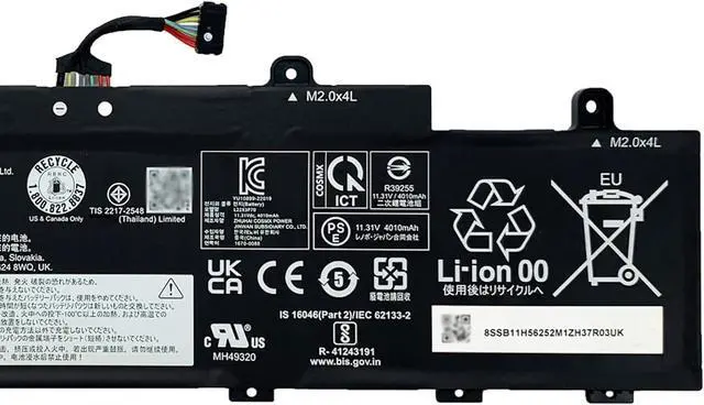 Alt view image 4 of 6 - L22X3P70 Laptop Battery 46.5Wh 4112mAh 11.31V Compatible with Lenovo ThinkPad L14 Gen 4 L15 Gen 4 C14 Chromebook Gen 1 Series L22B3P70 SB11M89802 5B11M90001 L22D3P70 SB11H56250 5B11H56349