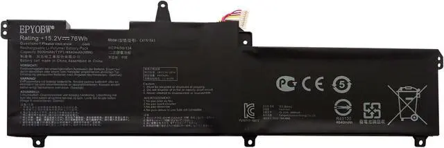 Main image of C41N1541 Laptop Battery 76Wh 4840mAh 15.2V Compatible with ASUS Rog Strix GL702V GL702VM GL702VMK GL702VS GL702VSK GL702VT GL702ZC G702VM G702VMK Series C41PP91 0B200-02070000 0B200-02070200
