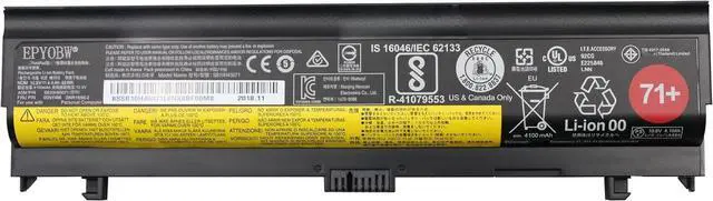 Main image of SB10H45071 Laptop Battery 48Wh 4100mAh 10.8V Compatible with Lenovo ThinkPad L570 20JR 20JQ L560 20F1 L560 20F2 L570 20J8 L570 20J9 Laptop Series 71+ 00NY486 SB10H45072 00NY487