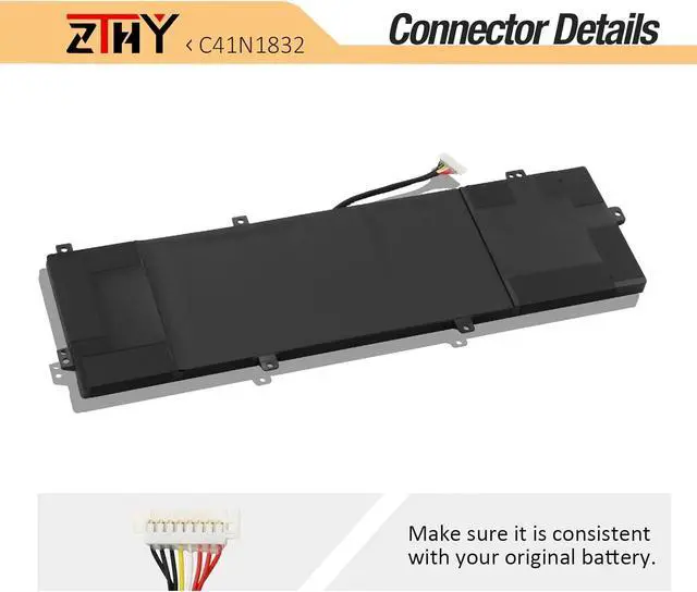 Alt view image 4 of 7 - C41N1832 Laptop Battery Replacement for Asus P3540FA P3540FB PX574 PX574F PX574FA P574FB P3548FB PE574FB P3540FA-0101A8565U P3540FA-EJ0185 P3540FB-BQ0034R P3540FB-FA8565 C41P0J1 C41PoJ1 15.4V 70Wh