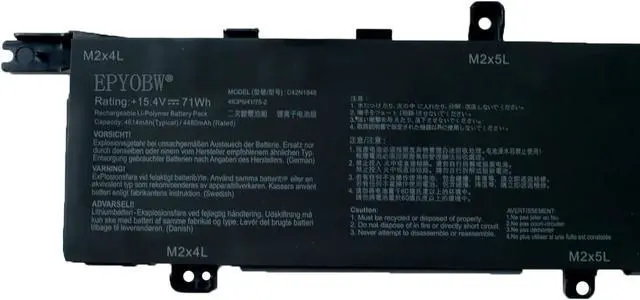 Alt view image 2 of 5 - C42N1846 Laptop Battery 71Wh 4614mAh 15.4V Compatible with Asus ZenBook Pro Duo UX581 UX581G UX581GV UX581GV-BP9702U UX581GV-BP9901U UX581LV UX581LV-BP1911U Series 0B200-03490000 4ICP5/41/75-2