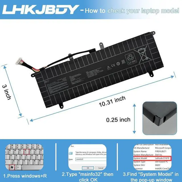Alt view image 6 of 7 - C41N2004 Laptop Battery Replacement for Asus ZenBook Duo 14 UX482E UX482EA UX482EAR UX482EA-HY777TS UX482EG-HY016R UX482EAR-DH71T UX482EG UX482EGR UX482EA-HY006T UX482EGR-HY361W Series