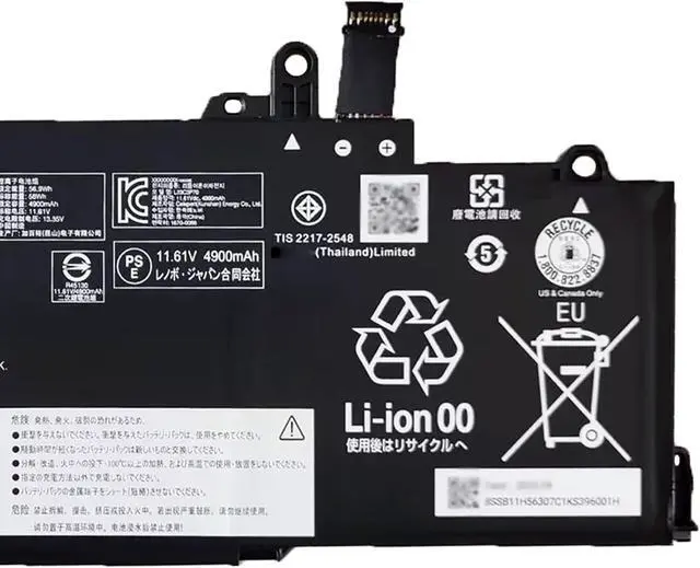 Alt view image 3 of 3 - L23C3P70 Laptop Battery 58Wh 4998mAh 11.61V Compatible with Lenovo ThinkPad T14s Gen 5 6 Series L23D3P76 SB11H56306 5B11H56405 SB11H56307 5B11H56406 5B11H56407 5B11H56408 5B11M90095