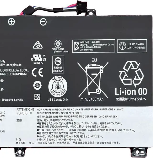 Alt view image 3 of 5 - 45N1742 Laptop Battery 44Wh 3900mAh 11.4V Compatible with Lenovo ThinkPad T560 T550 T550S W550 W550s P50S Series 45N1740 45N1743 45N1741 SB10K12721 00NY639