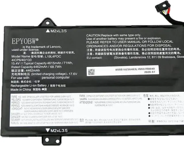 Alt view image 2 of 4 - L19L4PDC Laptop Battery 71Wh 4615mAh 15.4V Compatible with Lenovo Yoga 7-14ACN6 7-14ITL5 7-15ITL5 7-14ACN6 ideapad Series L19M4PDC SB10Z26486 5B10Z26479 L19C4PDC SB10Z26481 5B10Z26482