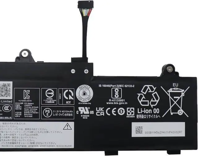 Alt view image 3 of 4 - L23M3P70 Laptop Battery 46.5Wh Compatible with Lenovo ThinkPad L14 Gen 5 / ThinkPad L16 Gen 1 Series L23D3P70 L23B3P70
