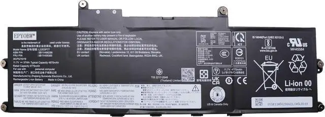Main image of L22D3P77 Laptop Battery 57Wh 4875mAh 3-Cell 11.7V Compatible with Lenovo ThinkPad X1 2 in 1 Gen 9 / ThinkPad X1 Carbon 12th Gen Series L22M3P77 L22B3P73 L22C3P76