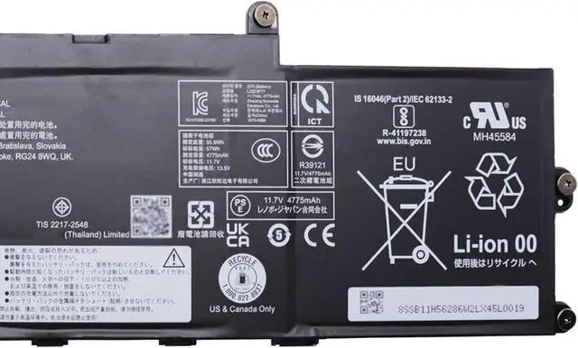 Alt view image 4 of 5 - L22D3P77 Laptop Battery 57Wh 4875mAh 3-Cell 11.7V Compatible with Lenovo ThinkPad X1 2 in 1 Gen 9 / ThinkPad X1 Carbon 12th Gen Series L22M3P77 L22B3P73 L22C3P76