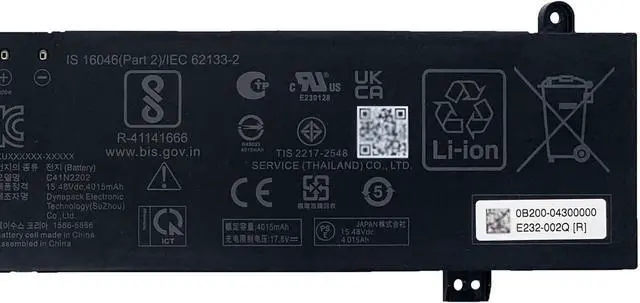 Alt view image 3 of 5 - C41N2202 Laptop Battery 64Wh 4135mAh 8-Cell 15.48V Compatible with ASUS ROG Strix G16 G614JJ G614JV G614JI G614JU G614JZ Series 0B200-04300000 4ICP4/51/126
