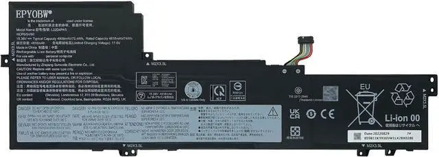 Main image of L22D4PA5 Laptop Battery 75.4Wh 4909mAh 4-Cell 15.36V Compatible with Lenovo IdeaPad Slim 5 16ABR8 82XG / IdeaPad Slim 5 16IAH8 83BG / IdeaPad Slim 5 16IRL8 82XF Series L22C4PA5 L22M4PA5