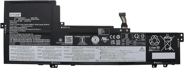 Main image of L22M4PA5 Laptop Battery 75.4Wh 4909mAh 4-Cell 15.36V Compatible with Lenovo IdeaPad Slim 5 16ABR8 82XG / IdeaPad Slim 5 16IAH8 83BG / IdeaPad Slim 5 16IRL8 82XF Series L22C4PA5 L22D4PA5
