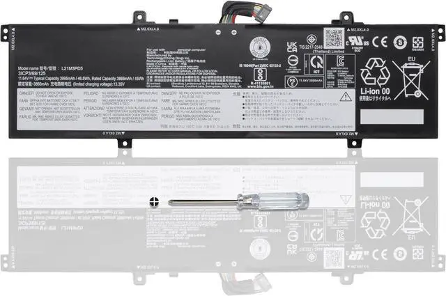 Main image of L21M3PD5 L21L3PD5 L21C3PD5 L21D3PD5 46.5Wh Laptop Battery for Lenovo ThinkBook 14 G4+ IAP 21CX0036MJ 21CX000GUK 21CX001LMZ 21CX001NSP 21CX000FRM 21CX001FMH 21CX001NMB Series SB11E40205 SB11E40208