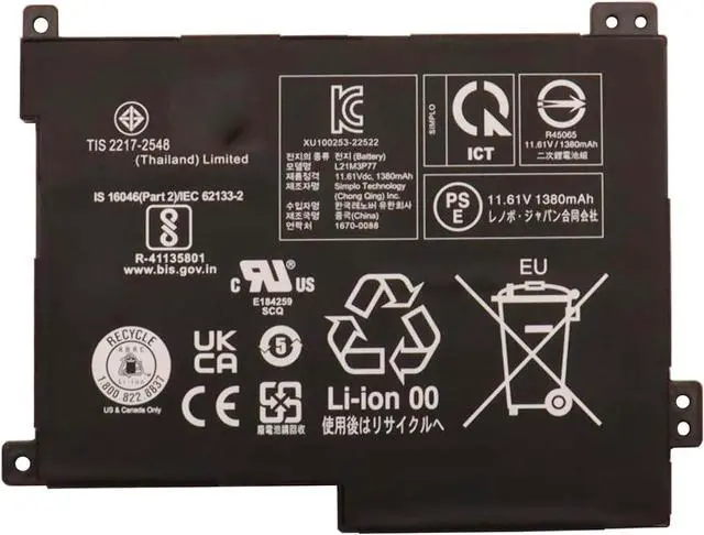 Alt view image 4 of 4 - L21M3P77 Laptop Battery 16.4Wh 1415mAh 3-Cell 11.61V Compatible with Lenovo ThinkPad X1 Fold 16 Gen 1 Series L21C3P77 L21M3P75