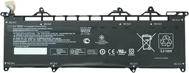 Main image of EP02XL Laptop Battery 38Wh 4688mAh 4-Cell 7.7V Compatible with HP Elite Dragonfly G1 / Elite Dragonfly G2 / Elite Dragonfly MAX Series HSTNN-DB9L L71760-005