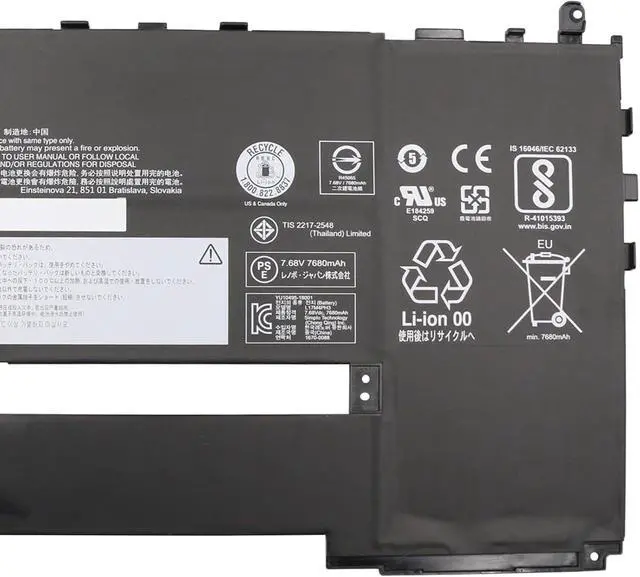 Alt view image 3 of 4 - L17M4PH3 Laptop Battery 60Wh 7920mAh 4-Cell 7.68V Compatible with Lenovo Yoga C630-13Q50 81JL Series L17C4PH3
