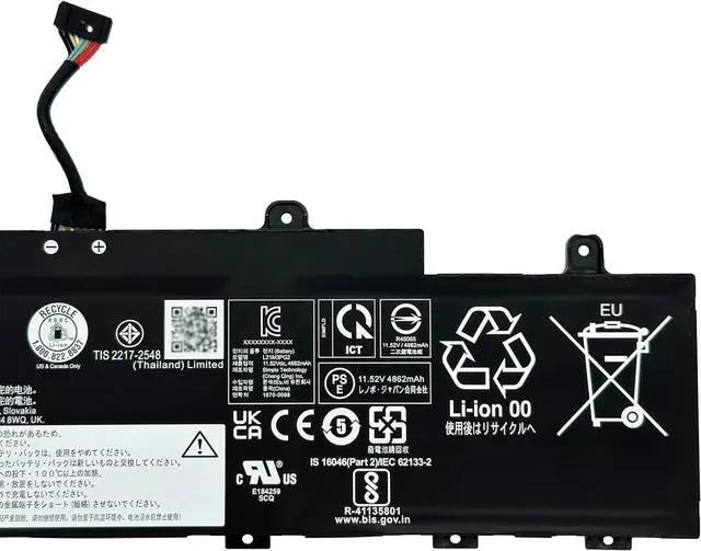 Alt view image 4 of 6 - L21M3PG2 Laptop Battery 57Wh Compatible with Lenovo ThinkPad L14 Gen 3 / ThinkPad L14 Gen 4 / ThinkPad L15 Gen 3 / ThinkPad L15 Gen 4 / ThinkPad C14 Gen 1 Chromebook Series L21D3PG2 L21C3PG2