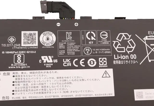 Alt view image 3 of 4 - L21M4PH4 Laptop Battery 69.3Wh 4488mAh 4-Cell 15.44V Compatible with Lenovo ThinkBook Plus G3 IAP 21EL Series 5B11H10608 L21D4PH4