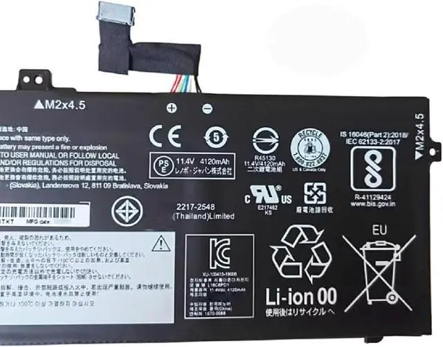 Alt view image 3 of 5 - L18C6PD1 Laptop Battery 48Wh Compatible with Lenovo ThinkPad X390 X395 X13 Series L18D6PD1 L18M6PD2 L18M6PD1 SB10T83168 5B10W13925 SB10K97657 SB10W51942 5B10W51843 SB10T83169 SB10T83167