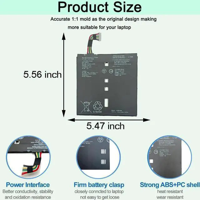 Alt view image 3 of 7 - Certified 3100mAh Replacement Battery for Sony VAIO A12 Laptop - Compatible with Model VJ8BPS55 (ISO9001 & CE Certified)