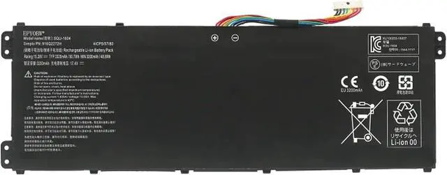 Main image of SQU-1604 Laptop Battery 50.7Wh 3320mAh 15.28V Compatible with Hasee 916Q2272H Series