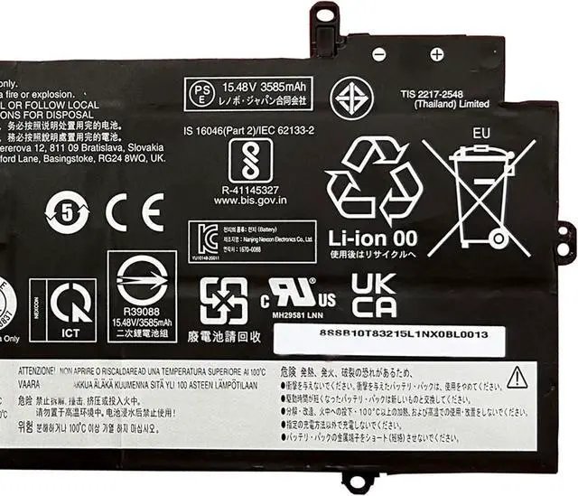Alt view image 3 of 4 - L20L4P71 Laptop Battery 57Wh 4-Cell Compatible with Lenovo ThinkPad X1 Carbon 9th Gen 10th Gen 11th Gen/ThinkPad X1 Yoga 6th Gen 7th Gen 8th Gen Series L20M4P71 L20C4P71 L20D4P71
