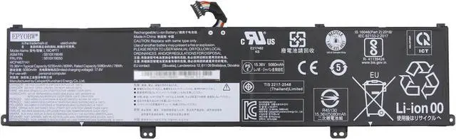 Main image of L19C4P71 Laptop Battery 80Wh 5235mAh 4-Cell 15.36V Compatible with Lenovo ThinkPad P1 3rd Gen 20TJ 20TH / ThinkPad X1 Extreme 3rd Gen 20TL 20TK Series L19M4P71