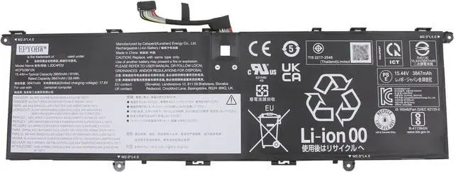 Main image of L20C4PD2 Laptop Battery 61Wh 3950mAh 4-Cell 15.44V Compatible with Lenovo ThinkBook 14p G2 ACH 20YN Series L20D4PD2