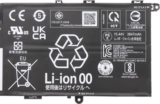 Alt view image 3 of 4 - L20C4PD2 Laptop Battery 61Wh 3950mAh 4-Cell 15.44V Compatible with Lenovo ThinkBook 14p G2 ACH 20YN Series L20D4PD2