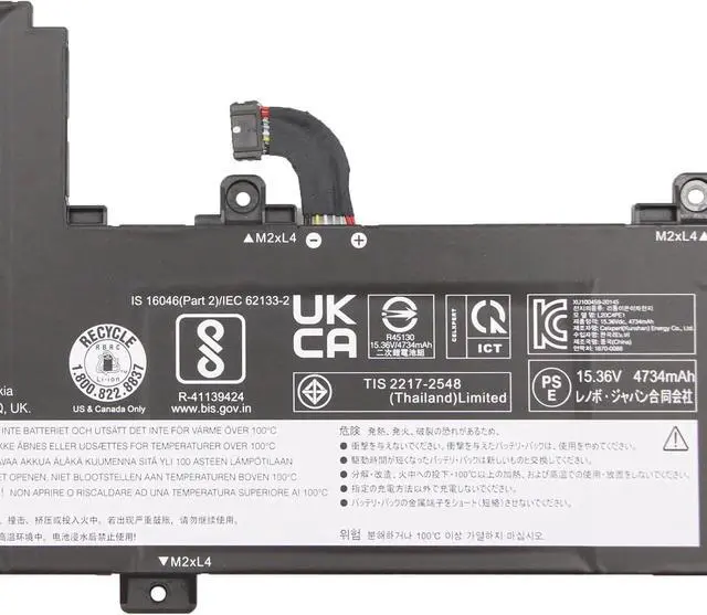 Alt view image 3 of 4 - L20C4PE1 Laptop Battery 75Wh Compatible with Lenovo IdeaPad 5 Pro-16ACH6 / IdeaPad Creator 5-16ACH6 / IdeaPad Yoga Slim 7 Pro-16ACH6 / ThinkBook 16p NX ARH Series L20M4PE1 L20L4PE1