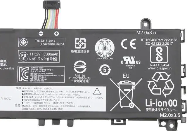Alt view image 3 of 4 - L18C3PF8 Laptop Battery 42W 3660mAh 11.52V Compatible with Lenovo IdeaPad S340-13IML Series L18M3PFB L18L3PF7