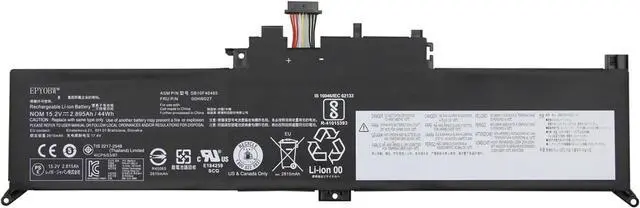 Main image of 00HW027 Laptop Battery 44Wh 2895mAh 15.2V Compatible with Lenovo ThinkPad New S1 2018 / ThinkPad Yoga 260 370 / ThinkPad Yoga X380 Series 00HW026 SB10F46464 SB10F46465 01AV432