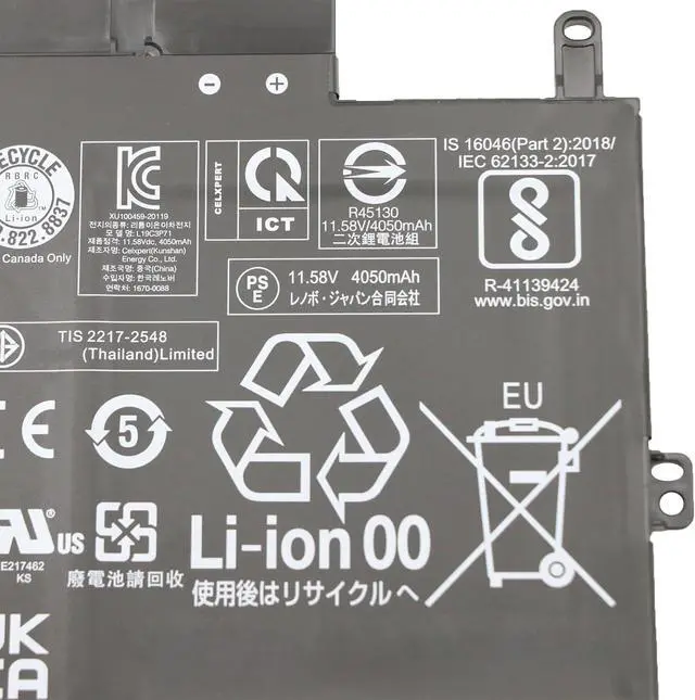 Alt view image 3 of 4 - L19C3P71 Laptop Battery 48.2Wh 4170mAh 3-Cell 11.58V Compatible with Lenovo ThinkPad X1 Nano Gen 1st 20UN 20UQ Series L19M3P73 L19M3P72