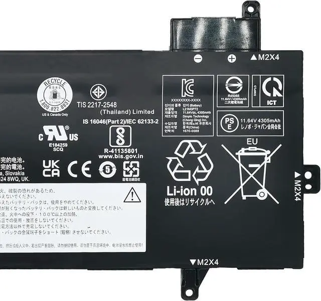 Alt view image 3 of 5 - L21M3P72 Laptop Battery 51.5Wh 4425Ah 3-Cell 11.64V Compatible with Lenovo ThinkPad Z13 Gen 1 / ThinkPad Z13 Gen 2 Series L21C3P72 L21B3P71