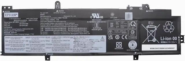 Main image of L21D4P71 Laptop Battery 52.5Wh Compatible with Lenovo ThinkPad T14 Gen 3 / P14s Gen 3 / ThinkPad T14 Gen 4 / P14s Gen 4 Series L21M3P71 L21L3P71 L21L4P71 L21M4P71 L21C4P71 L21C3P71 L21M4P72