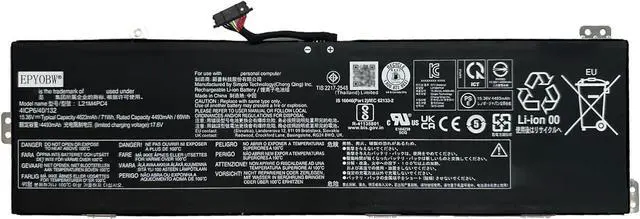 Main image of L21M4PC4 Laptop Battery 71Wh 4623mAh 4-Cell 15.36V Compatible with Lenovo IdeaPad Gaming 3-16IAH7 82SA / 3-16ARH7 82SC Series Notebook L21L4PC1 SB11F36368 5B11F36373 SB11F36374 5B11F36376