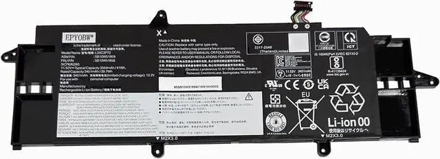 Main image of L20C3P72 Laptop Battery 41Wh Compatible with Lenovo ThinkPad X13 Gen 2 / Gen 3 Series L20D3P72 L20L4P73 L20M4P73 L20C4P73 L20D4P73 L20C4P74 SB10W51959 SB10W51960 SB10W51953 SB10W51954