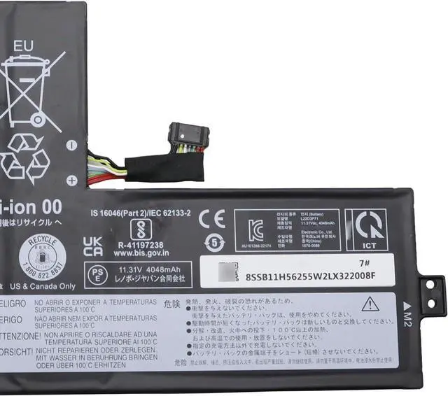 Alt view image 3 of 5 - L22D3P71 Laptop Battery 47Wh Compatible with Lenovo 100w Gen 4 / 500w Yoga Gen 4 / 300w Yoga Gen 4 Series L22M3P71 SB11H56253 5B11H56352 L22C3P71 SB11H56256 5B11H56355 SB11H56254 5B11H56353