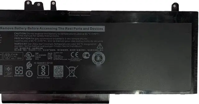 Alt view image 3 of 5 - WJ5R2 Laptop Battery 84Wh 7260mAh 11.4V Compatible with Dell Precision 3510 M3510 / Dell Latitude 5570 Series 4F5YV