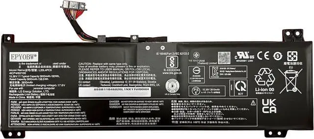 Main image of L20L4PC0 Laptop Battery 60Wh 4-Cell Compatible with Lenovo Legion 5-15ITH6H 5-15ITH6 5-15ACH6H 5-15ACH6 5-15ACH6A / ideapad Gaming 3-15ACH6 3-15IHU6 Series L20C4PC0 L20M4PC0 L20D4PC0