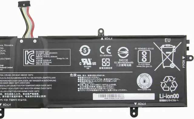 Alt view image 3 of 5 - L17C4PB1 Laptop Battery 79Wh 5185mAh 4-Cell 15.36V Compatible with Lenovo Ideapad 720S-15IKB 81AC / 720S Touch-15IKB 81CR Series Notebook L17M4PB1 5B10P35082 5B10P35083 5B10P35084