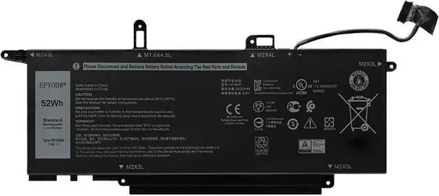 Main image of NF2MW Laptop Battery 52Wh 6500mAh 4-Cell 7.6V Compatible with Dell Latitude 9410 / Latitude 7400 2-in-1 Series 7146W 085XM8 08W3YY 0C76H7 C76H7 G8F6M 0G8F6M 02K0CK DJ5GG P110G P110G001